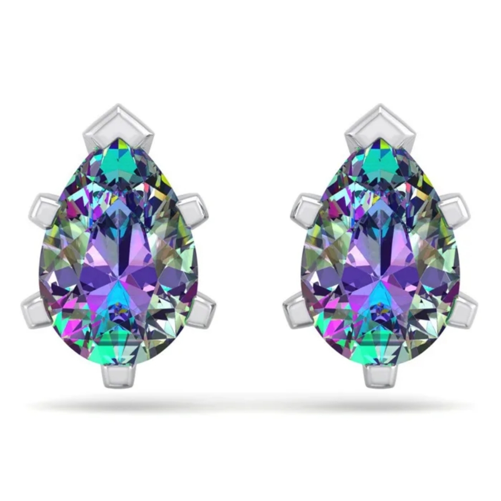 2cttw Mystic Topaz Sterling Silver Earrings